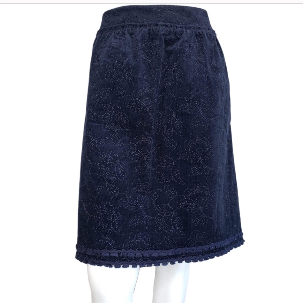 Cynthia Steffe | NWT Navy Corduroy Floral Skirt 12